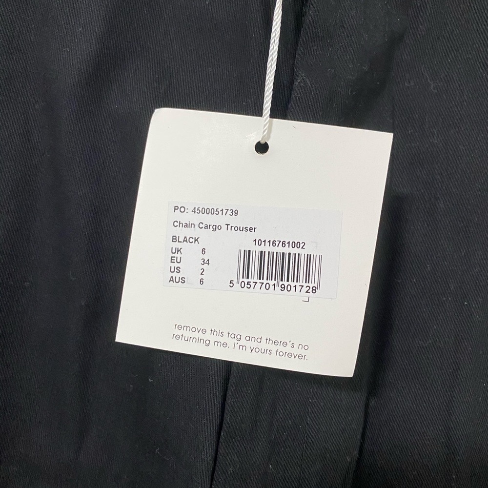 BLACK CARGO PANTS - Picture 3 of 5